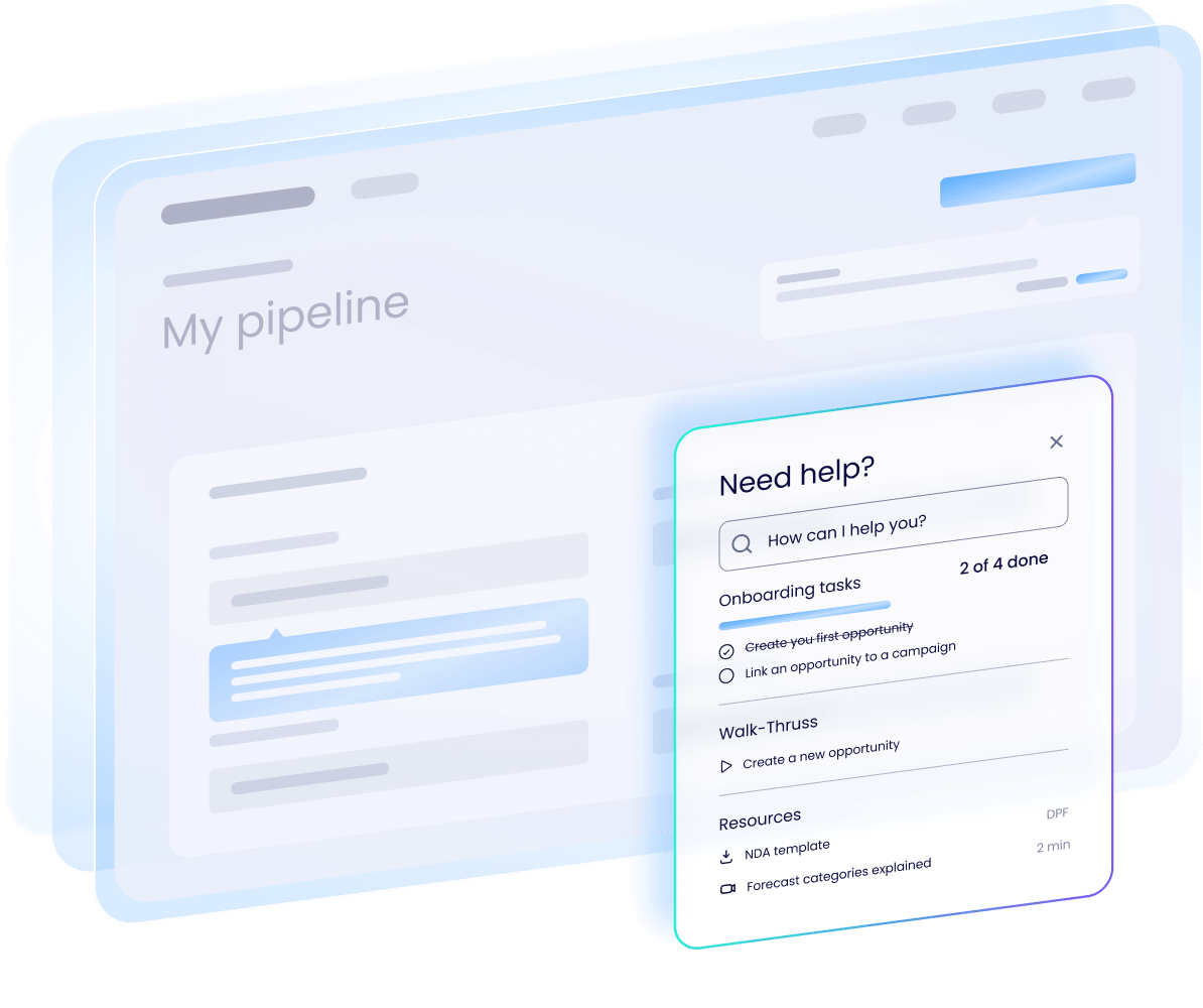 In-app guidance - Bridge the gap between people and technology