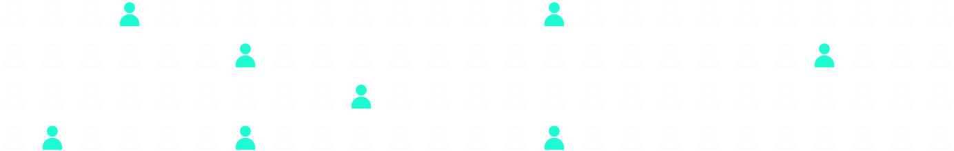 Img - 100 people, 8 of them highlighted